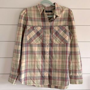 Lauren Ralph Lauren Yellow and Green Button Down Shirt